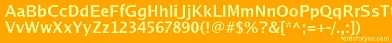 Luxisb Font – Yellow Fonts on Orange Background