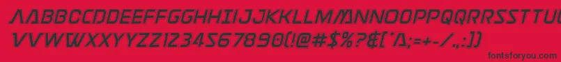 Discotechiaacad Font – Black Fonts on Red Background