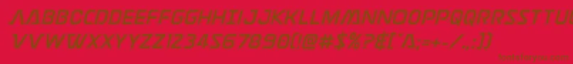 Discotechiaacad Font – Brown Fonts on Red Background