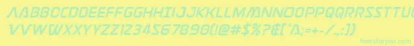 Discotechiaacad-fontti – vihreät fontit keltaisella taustalla