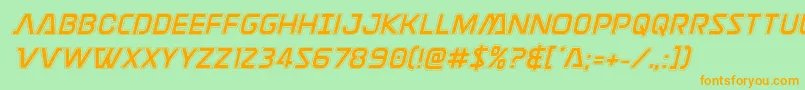 Discotechiaacad Font – Orange Fonts on Green Background