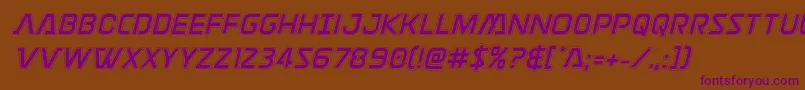 Discotechiaacad Font – Purple Fonts on Brown Background