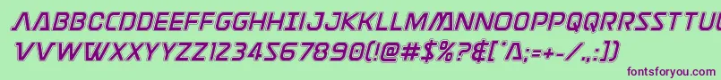 Discotechiaacad Font – Purple Fonts on Green Background