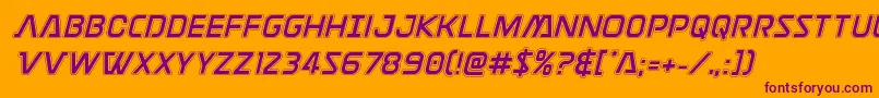 Discotechiaacad Font – Purple Fonts on Orange Background