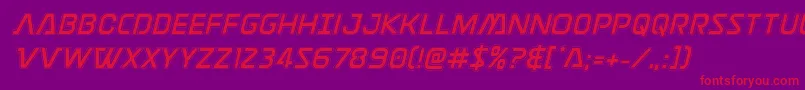 Discotechiaacad Font – Red Fonts on Purple Background