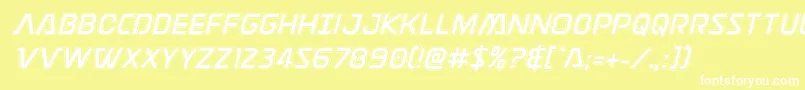 Discotechiaacad Font – White Fonts on Yellow Background