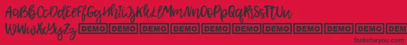 Shamber-fontti – mustat fontit punaisella taustalla