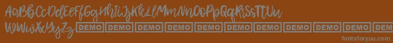 Shamber Font – Gray Fonts on Brown Background