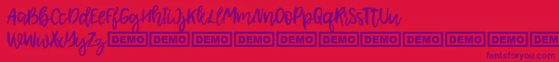 Шрифт Shamber – фиолетовые шрифты на красном фоне