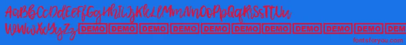 Więcej informacji o czcionce Shamber Czcionka Shamber – czerwone czcionki na niebieskim tle