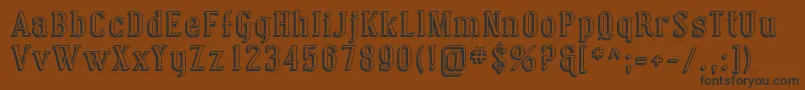 CovingtonShadow Font – Black Fonts on Brown Background