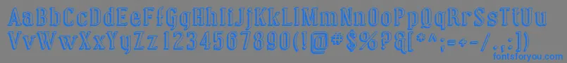 CovingtonShadow Font – Blue Fonts on Gray Background