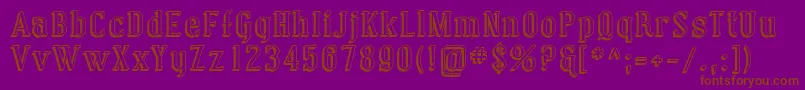 Шрифт CovingtonShadow – коричневые шрифты на фиолетовом фоне