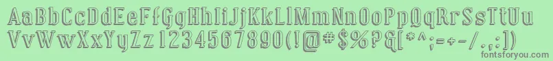 CovingtonShadow Font – Gray Fonts on Green Background