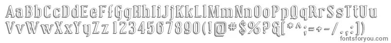 CovingtonShadow-fontti – harmaat kirjasimet valkoisella taustalla