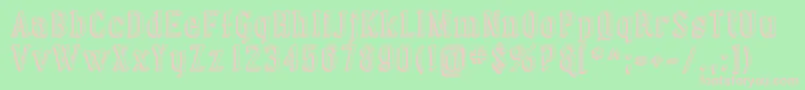 CovingtonShadow-fontti – vaaleanpunaiset fontit vihreällä taustalla