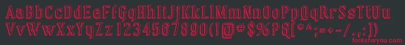 CovingtonShadow Font – Red Fonts on Black Background