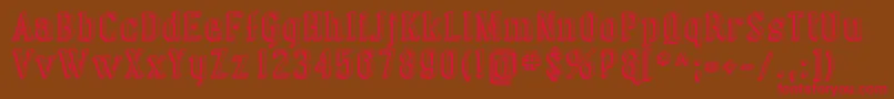 CovingtonShadow Font – Red Fonts on Brown Background