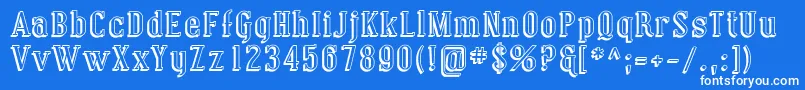 CovingtonShadow Font – White Fonts on Blue Background