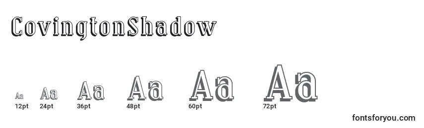 Размеры шрифта CovingtonShadow