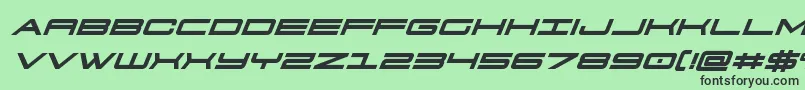 911porschav3boldital Font – Black Fonts on Green Background