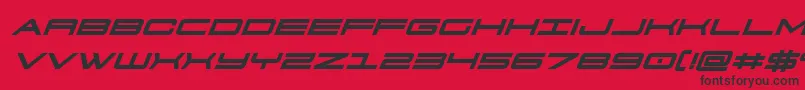 911porschav3boldital Font – Black Fonts on Red Background