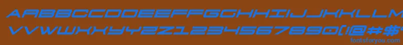 911porschav3boldital Font – Blue Fonts on Brown Background