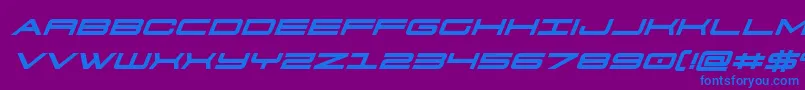 Шрифт 911porschav3boldital – синие шрифты на фиолетовом фоне