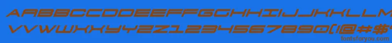 911porschav3boldital Font – Brown Fonts on Blue Background