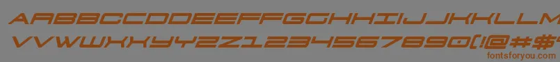 911porschav3boldital Font – Brown Fonts on Gray Background