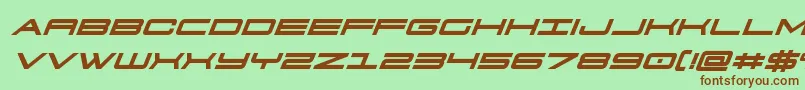 911porschav3boldital Font – Brown Fonts on Green Background