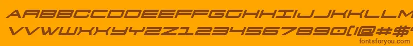 911porschav3boldital Font – Brown Fonts on Orange Background