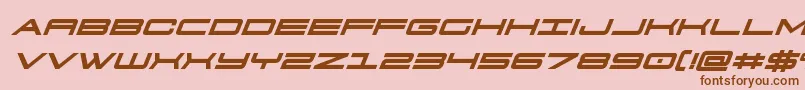 911porschav3boldital Font – Brown Fonts on Pink Background
