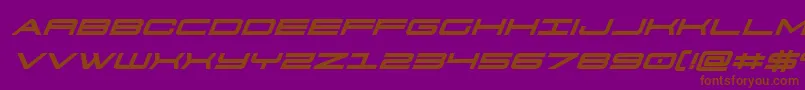 911porschav3boldital Font – Brown Fonts on Purple Background