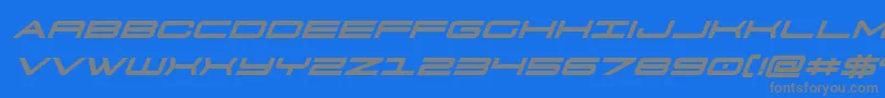 911porschav3boldital Font – Gray Fonts on Blue Background