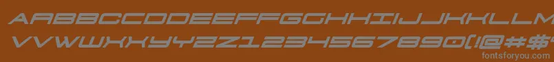 911porschav3boldital Font – Gray Fonts on Brown Background