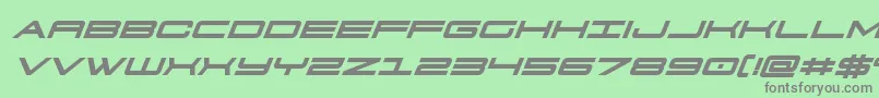911porschav3boldital Font – Gray Fonts on Green Background