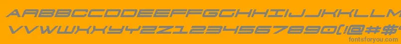 911porschav3boldital Font – Gray Fonts on Orange Background