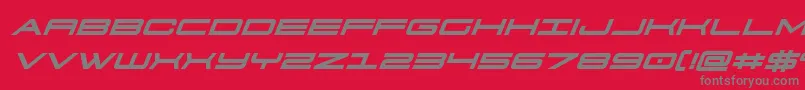911porschav3boldital Font – Gray Fonts on Red Background
