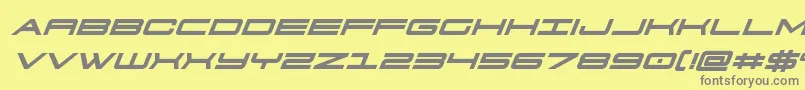 911porschav3boldital Font – Gray Fonts on Yellow Background