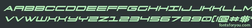 911porschav3boldital Font – Green Fonts on Black Background
