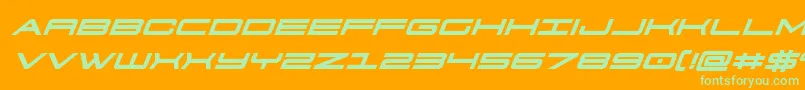 911porschav3boldital Font – Green Fonts on Orange Background