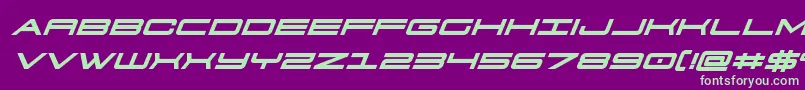 911porschav3boldital Font – Green Fonts on Purple Background