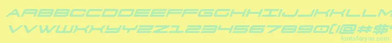 911porschav3boldital Font – Green Fonts on Yellow Background