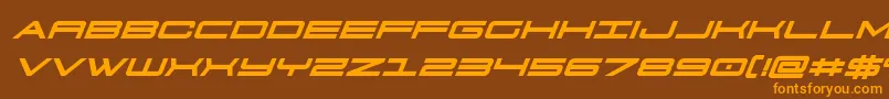 911porschav3boldital Font – Orange Fonts on Brown Background