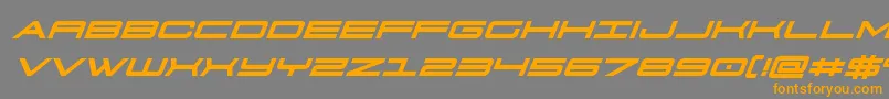 911porschav3boldital Font – Orange Fonts on Gray Background