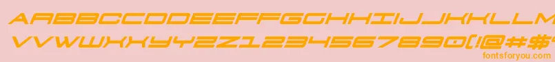 911porschav3boldital Font – Orange Fonts on Pink Background