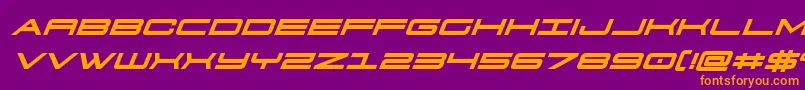 911porschav3boldital Font – Orange Fonts on Purple Background