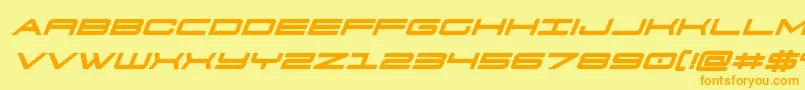 911porschav3boldital Font – Orange Fonts on Yellow Background