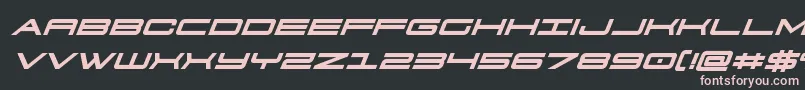 Шрифт 911porschav3boldital – розовые шрифты на чёрном фоне